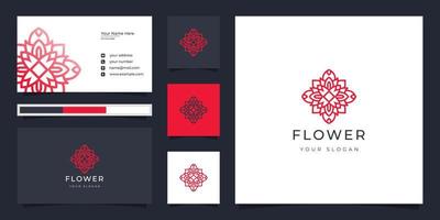 Elegant luxury flower logo for beauty salon, fashion, skincare, cosmetic, yoga, and spa vector