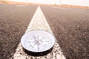 Compass on the road photo