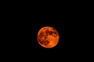 Red moon at night photo