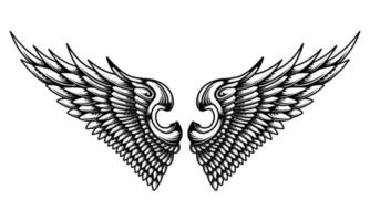 vector angel wings tribal tattoo