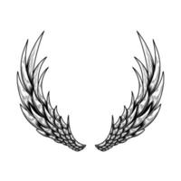 vector angel wings tribal tattoo