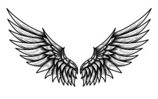 vector angel wings tribal tattoo