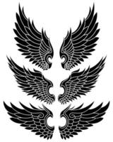 vector angel wings tribal tattoo