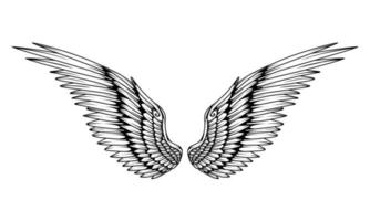 vector angel wings tribal tattoo