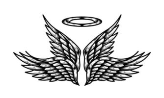 vector angel wings tribal tattoo