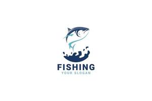 Fishing Logo Design Template Illustration . Sport Fishing Logo vector