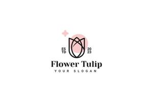 logotipo de la flor de loto estilo lineal de la marca de cosméticos de salón de spa de belleza abstracta. plantilla de moda de lujo de vector de diseño de logotipo de hojas en bucle.