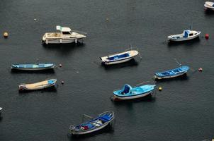 Small boats on the sea photo