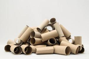 Empty toilet paper rolls photo