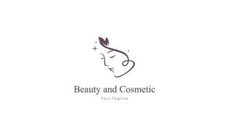 Beauty woman fashion logo vector