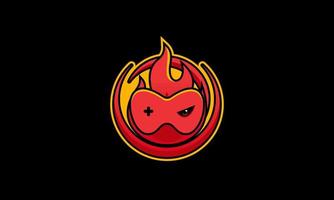 vector de plantilla de logotipo de juego de fuego