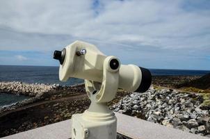 Public binoculars bu the ocean photo