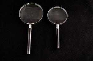 Magnifying glass close up photo