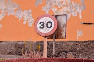 Old traffic sign photo