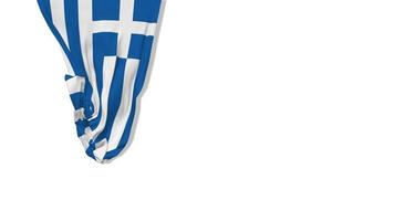 bandera de tela colgante de grecia ondeando en el viento representación 3d, día de la independencia, día nacional, clave de croma, luma mate selección de bandera video