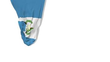 bandeira de tecido pendurado da guatemala acenando ao vento renderização em 3d, dia da independência, dia nacional, chroma key, luma matte seleção de bandeira video