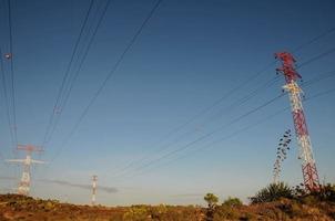 vista de poste eléctrico foto