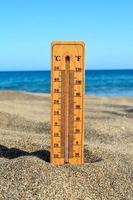 Thermometer in the sand photo