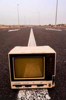 Vintage TV on the road photo