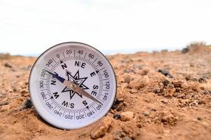 Compass on the ground photo