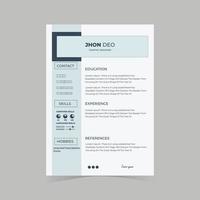 Professional CV resume template design and letterhead vector