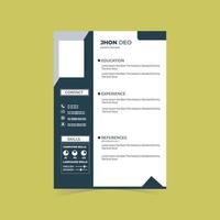 Professional CV resume template design and letterhead vector