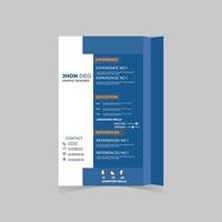 Professional CV resume template design and letterhead vector