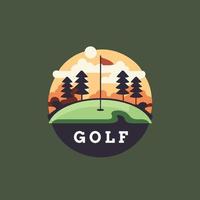 Golf club icons, golf sport symbols, elements and logo vector