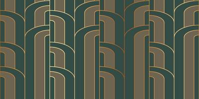 Luxury art deco seamless pattern background vector. Abstract elegant art nouveau with delicate golden geometric line vintage decorative minimalist texture style. Design for wallpaper, banner, card. vector