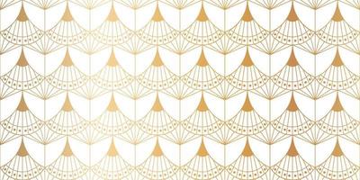Luxury art deco seamless pattern background vector. Abstract elegant art nouveau with delicate golden geometric line vintage decorative minimalist texture style. Design for wallpaper, banner, card. vector
