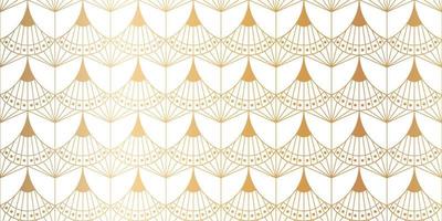 Luxury art deco seamless pattern background vector. Abstract elegant art nouveau with delicate golden geometric line vintage decorative minimalist texture style. Design for wallpaper, banner, card. vector