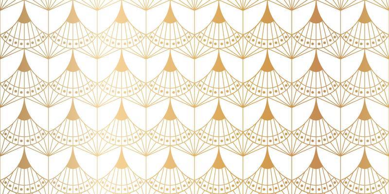 Luxury art deco seamless pattern background vector. Abstract elegant art nouveau with delicate golden geometric line vintage decorative minimalist texture style. Design for wallpaper, banner, card.