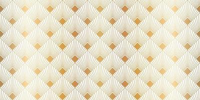 Luxury art deco seamless pattern background vector. Abstract elegant art nouveau with delicate golden geometric line vintage decorative minimalist texture style. Design for wallpaper, banner, card. vector