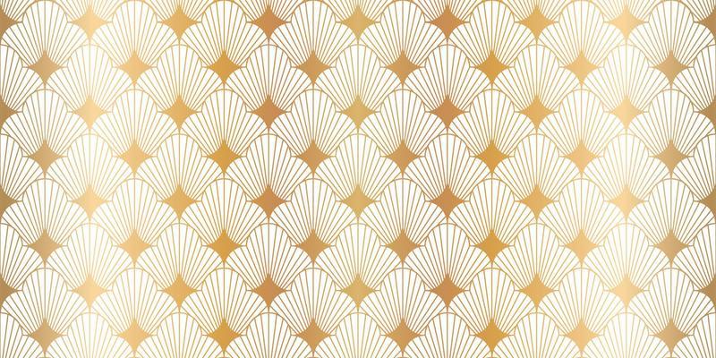 Luxury art deco seamless pattern background vector. Abstract elegant art nouveau with delicate golden geometric line vintage decorative minimalist texture style. Design for wallpaper, banner, card.