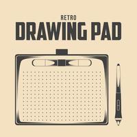 Retro Graphic Drawing Pad Vector Stock Illustration