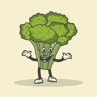 Broccoli Character Vector Stock Illustration