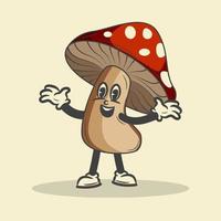 Mushroom Character vector Stock Illustration