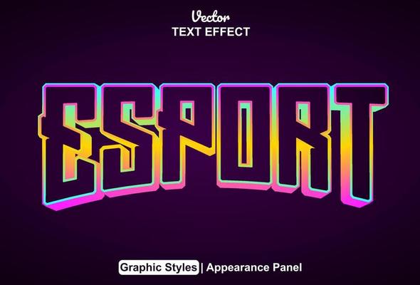 esport text effect with graphic style and editable.