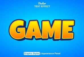 Game text effects with graphic style and editable. vector