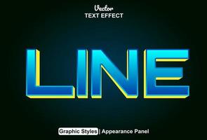 line text effect with graphic style and editable. vector