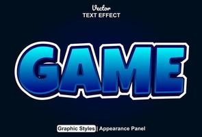 Game text effects with graphic style and editable. vector