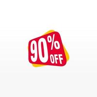 90 discount, Sales Vector badges for Labels, , Stickers, Banners, Tags, Web Stickers, New offer. Discount origami sign banner.