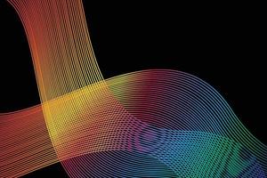 colorful wavy lines abstract background vector