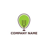 bulb and spoon logo concept, food logo inspiration vector