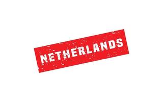 NETHERLANDS stamp rubber with grunge style on white background vector