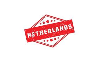 NETHERLANDS stamp rubber with grunge style on white background vector