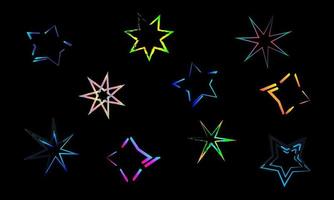 Hello winter celebration stars glitter icons set decorative abstract background pattern web template vector illustration