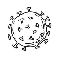 coronavirus, covid-19, ilustración vectorial dibujada a mano vector