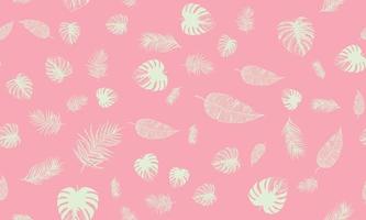 Tropical leaves pattern. Hand drawn illustration. vector