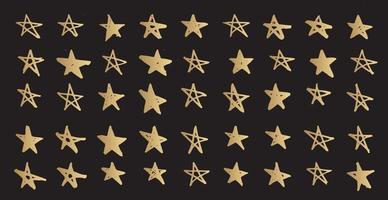 Stars set. Hand drawn doodle illustrations vector